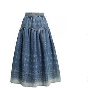 Ulla Johnson Astrid Denim Midi Skirt